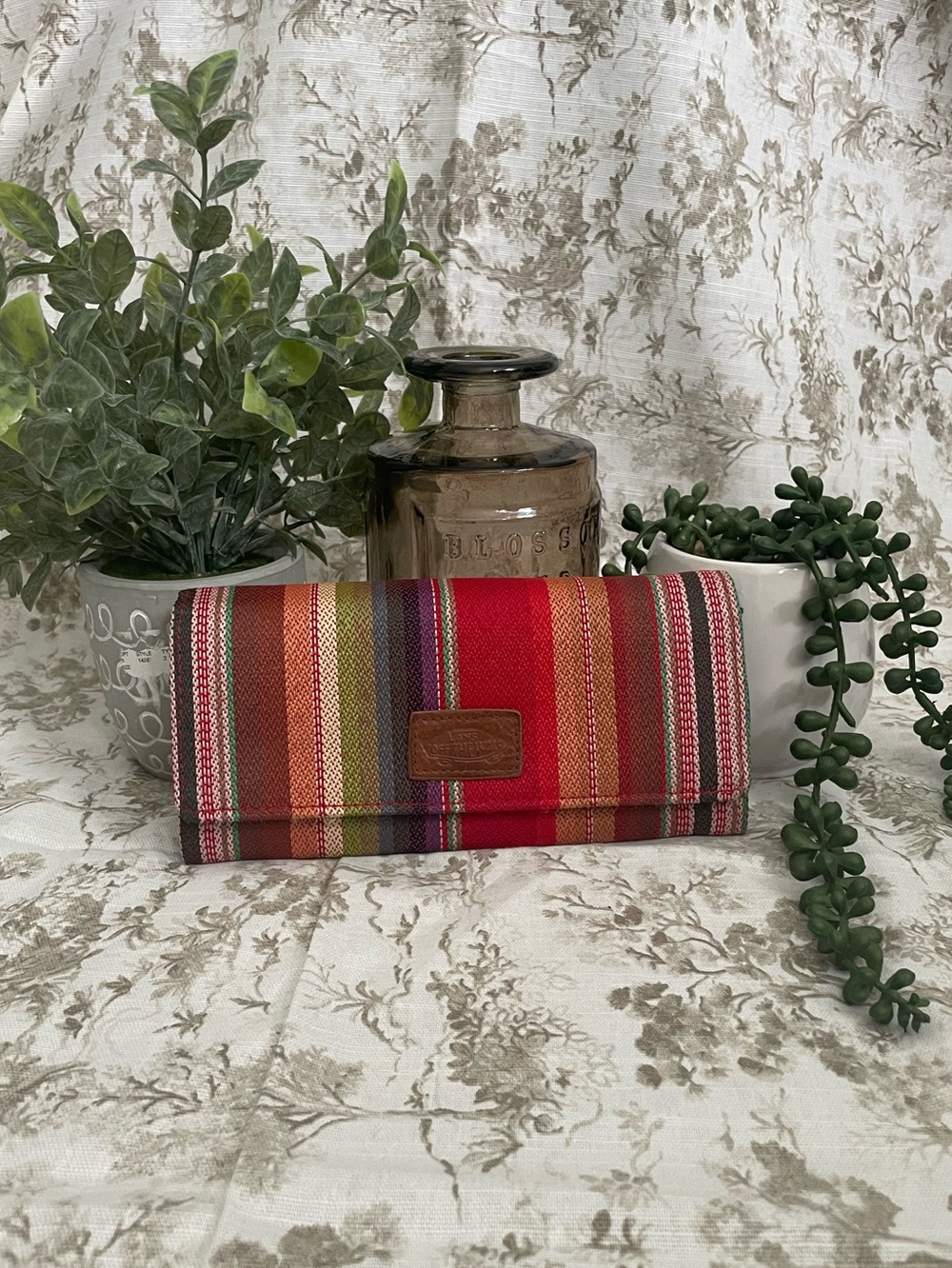 New- Vans Red Multicolor Striped Fold Wallet